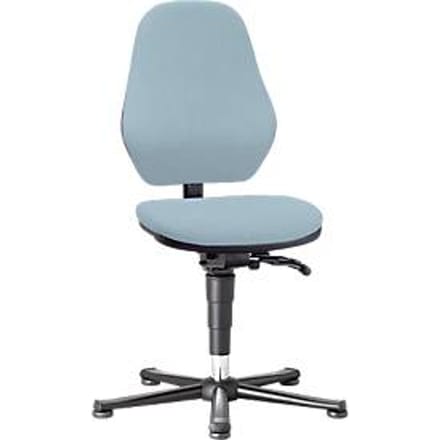 Labostoel Basic 9135, met glijders, stoffen bekleding, Duotec grijs