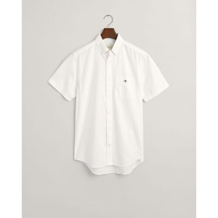 Gant Overhemd Uni Oxford Button Down Short Sleeve Wit / male