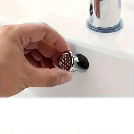 @ Lu’s Today® – Basic Bathroom Essentials – Wastafel Overloop Rozet – Rond – Chroomlook – ABS Kunststof – Ø 22–24 mm