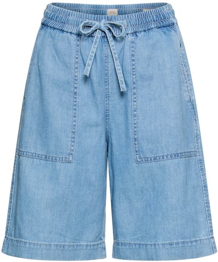 camel active Bermudashorts with a drawstring - Maat womenswear-27IN - Lichtblauw