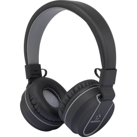 Renkforce RF-BTK-100 On Ear headset Bluetooth, Kabel Zwart, Grijs Headset, Vouwbaar