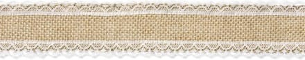 Kanten Jute lint | buitenrand | 5cm breed | 5 meter lang