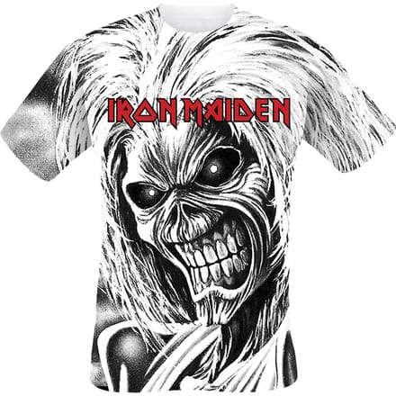 Iron Maiden T-shirt - Killers Allover - S tot XXL - voor Mannen - wit