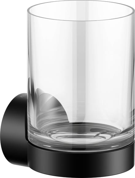 Keuco KE Glashalter Collection REVA 12850 mit Echtkristall-Glas sw-matt, 12850379000