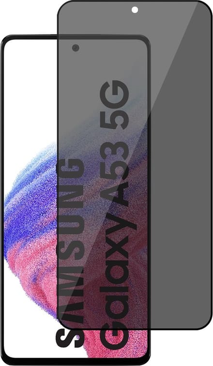 Privacy Screenprotector geschikt voor Samsung Galaxy A53 - Volledig Dekkende Gehard Glas Tempered Glass Screen Protector