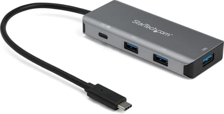 StarTech.com 4-poorts USB-C-hub met PD 3.0 - 10 Gbps - 3x USB-A & 1X USB-C - hub - 4 poorten USB hub - 4 - Grijs