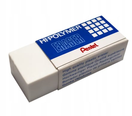 Pentel - School Gum - Wit - Zacht Materiaal