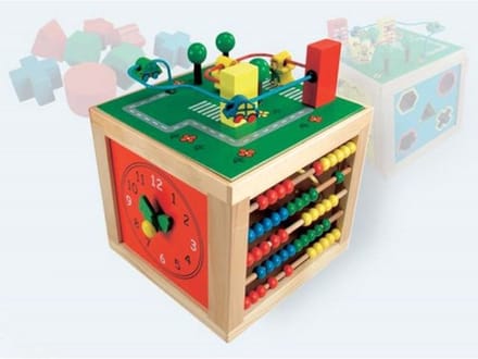 Bino Activiteitenvierkant 5-in-1 Junior 21 X 21 X 26 cm Houtmotoriek