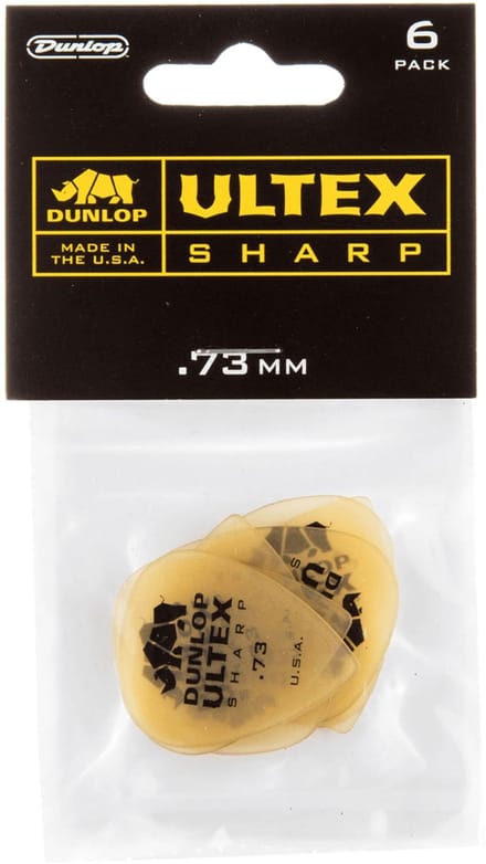 Jim Dunlop Ultex - Plectrums - Sharp - Player's Pack 6 Stuks - 0,73 mm