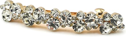 Goudkleurige haarspeld met grote naturel strass stenen - 6cm