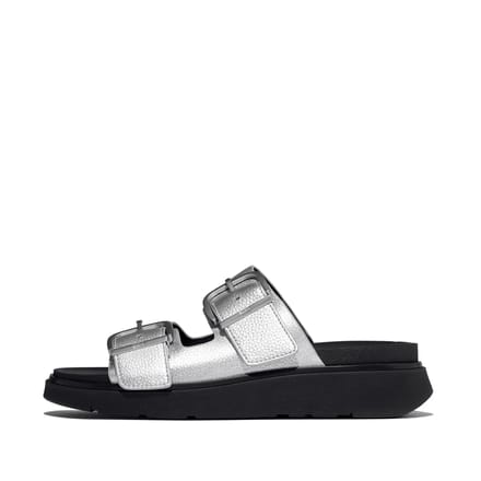 Hakken met gesp van fijn leer dames FitFlop Gen-FF Buckle Tumbled