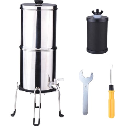 Système de Filtration d'Eau 1 Gallon Acier Inoxydable Système de Comptoir avec Filtres black
