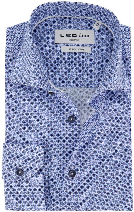 Ledub casual overhemd blauw