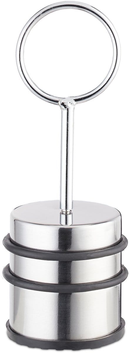 2x deurstopper greep - deurstop massief - geborsteld rvs - deurbuffer