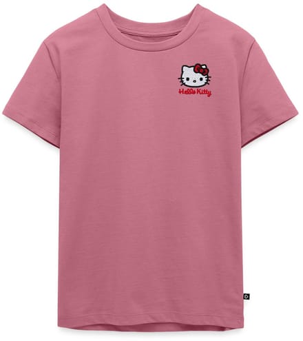 Hello Kitty Geborduurd Portret Premium T Shirt Kinderen
