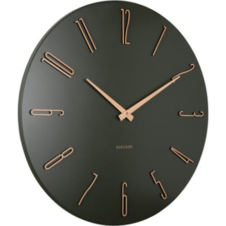 Karlsson - Wandklok Esmerado Large - Luxury green- Ø60cm