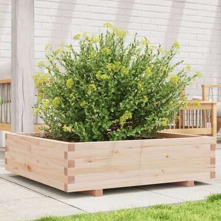 vidaXL - Plantenbak - 90x90x26,5 - cm - massief - grenenhout
