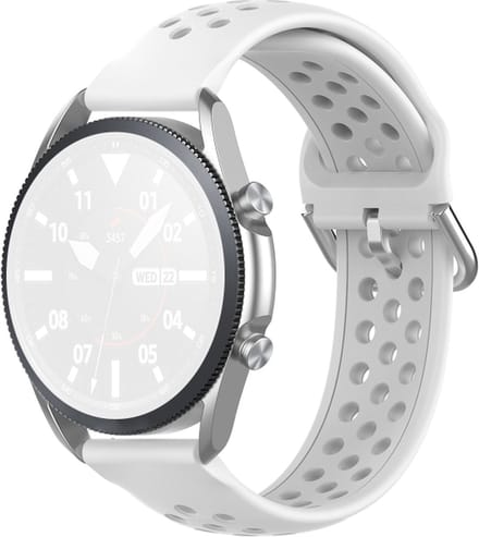 Siliconen bandje - geschikt voor Garmin Vivoactive 4 / Venu 2 / Venu 3 / Forerunner 255 / 265 - wit