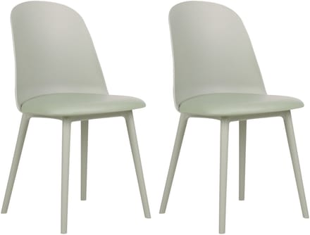 FOMBY - Set van 2 stoelen - Lichtgroen - Synthetisch materiaal