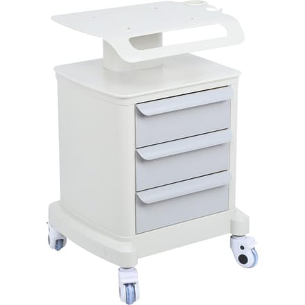 Drie Lagen Schoonheidssalon Instrument Rolwagen Kar Schoonheidssalon Spa Tool met Lade white
