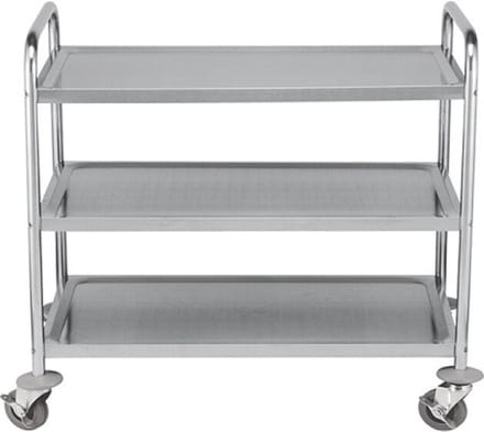 CaterChef Serveerwagen 3 bladen (90x51 cm) rvs