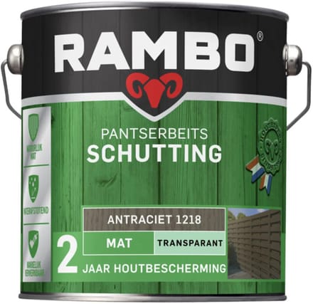 Rambo Pantserbeits Schutting Mat Transparant - 2.5L - Antraciet