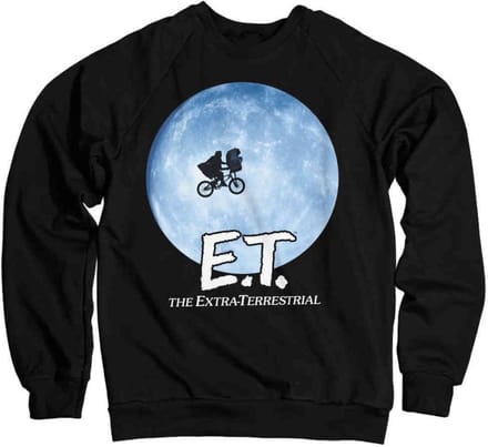 E.T. Sweater/trui -S- Bike In The Moon Zwart