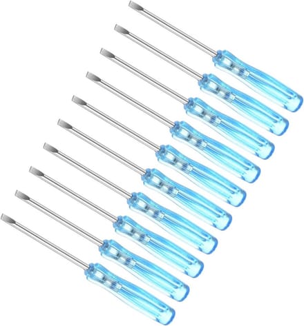 Set van 10 Kleine Sleufschroevendraaiers Platte Kop - Precisiehandgereedschap Koolstofstaal
