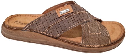 Fischer Slide Heren Slippers - Bruin - Maat 45