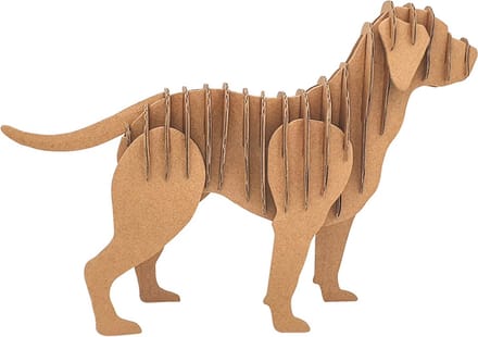 3D Model Karton Puzzel - Hond Small - DIY Hobby Knutselen - 20x14x4cm