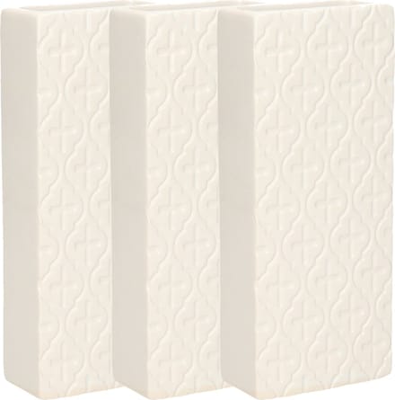 Gerimport Waterverdamper - 3x - wit - keramiek - 400 ml - radiatorbak luchtbevochtiger - 7,4 x 17,7 cm
