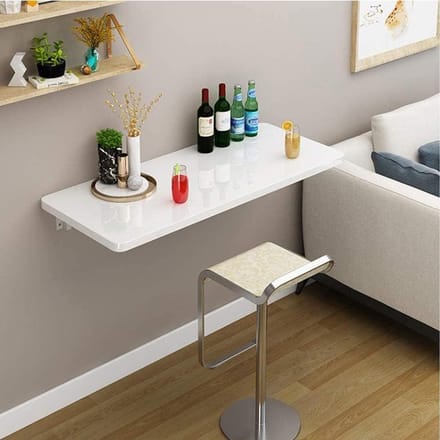 Klaptafel aan muur - Wandtafel opklapbaar - Ruimte besparen - Opklapbaar ontwerp - 100x30 cm - Wit