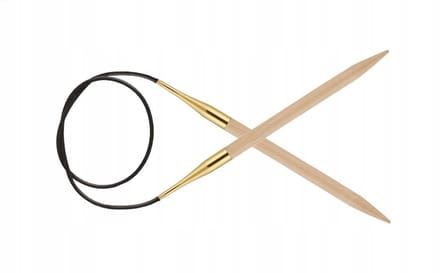 KnitPro Basix Beech Breinaalden met Kabel 9.0 mm; 60 cm