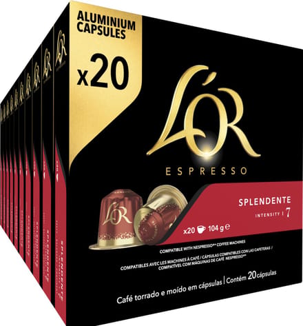 L'OR Espresso Splendente Koffiecups - Intensiteit 7/12 - 10 x 20 capsules