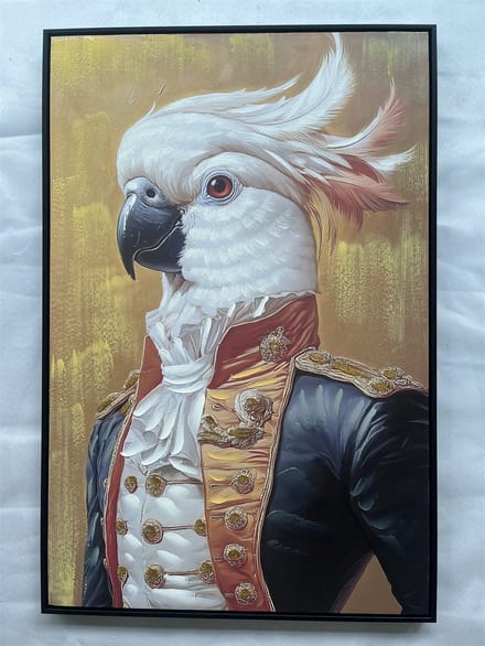Schilderij regal bird 60x90cm
