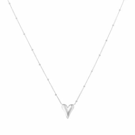 Bijoutheek Collier Hart Ketting Balls Zilver