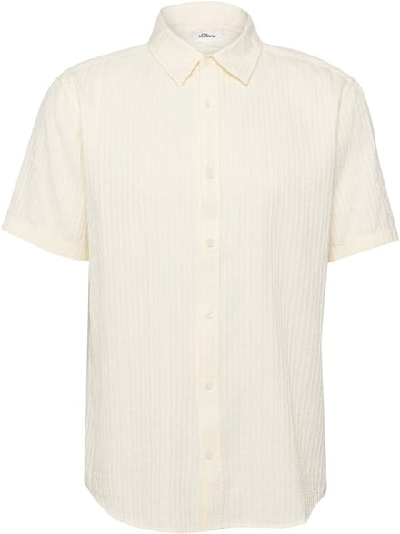 s.Oliver - male - Regular fit: shirt met korte mouwen en gestructureerde strepen