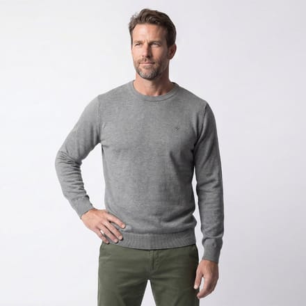 Je m'appelle Mannen Trui Met stretch - Grijs - Maat M