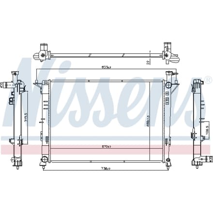 Radiator NISSENS 606824