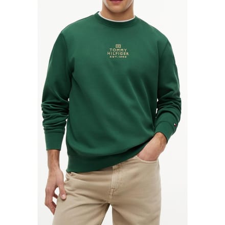 Tommy Hilfiger Brand Love Gold Interlock Street Green Größe: S | Pullover Outlet | Herren | Gelb