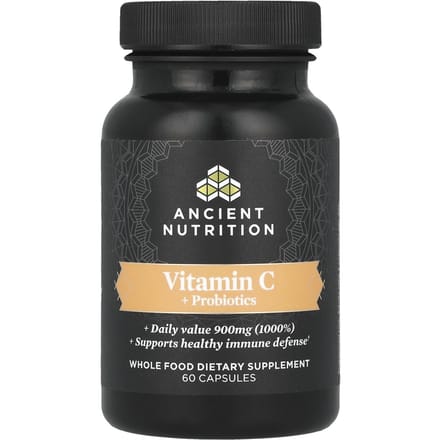 Ancient Nutrition, Vitamine C et Probiotique, 60 Gélules