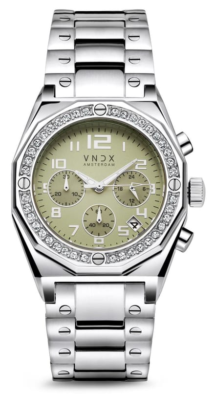 VNDX Amsterdam - Dames horloge - The One Zilver Groen