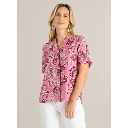 IVY BEAU Giana Tops - Pink/Multi-Colour - maat 36