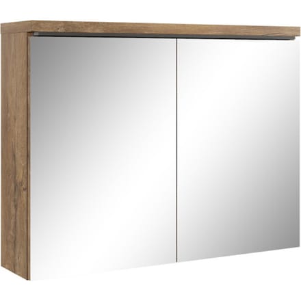 Badplaats Badkamerkast Paso 80 x 20 x 60 cm – Bruin Eiken – Spiegelkast Badkamer