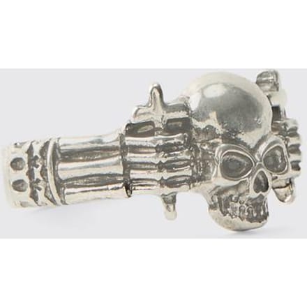 Zilveren Doodshoofdring | Silver | Size Small/Medium