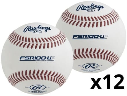 Rawlings FSR100-UP Ultimate Practice Technology | 9 Inch Game-Like Feel Training Baseball | 12 pieces voor Sport Honkbal/Softball