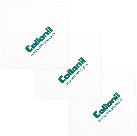 Set van 3 Collonil schoenen poetsdoek | 33x33 cm | pluist niet | kleur wit