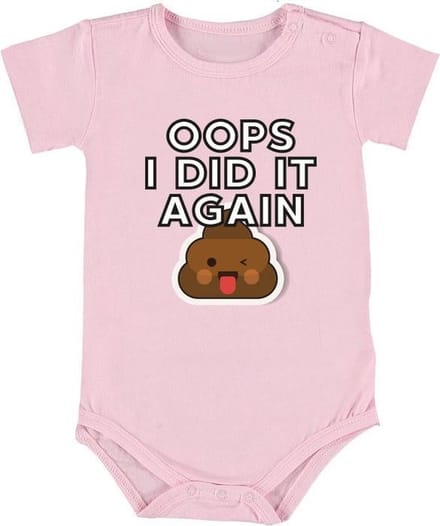 Baby Romper Grappig Poep Kraamcadeau Geboorte Meisje