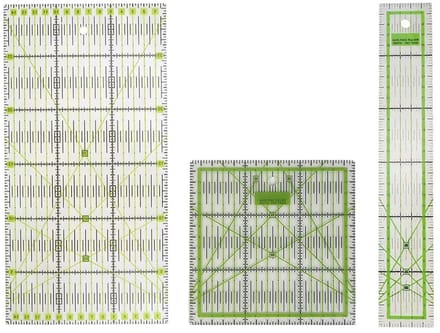 Acryl Patchwork Liniaal met Dubbele Gekleurde Rasterlijnen - Ideaal voor Quilten, Meten en Snijden van Stof