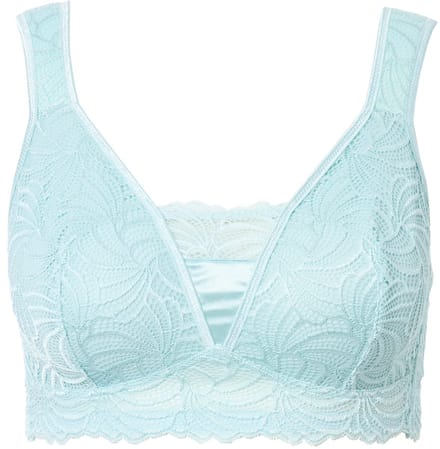 Ulla Popken - Dames - Bralette kant zonder beugel - Licht mintgroen - Maat 95D